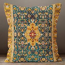 Rug Bench Cushion Cover/Kilim Pillow Case/Digital Print Aztec Top/Rug Kilim Design Case/Southwestern Decor - thumbnail 4
