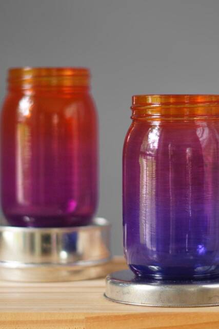 Ombre Painted Mason Jar Pen/Pencil Holder, Desk Organizer - image 1