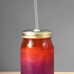 Ombre Painted Mason Jar Pen/Pencil Holder, Desk Organizer - thumbnail 4
