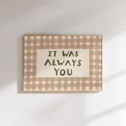 It Was Always You Unframed Print - Gifts For Partner Gingham Decor Landscape Wall Art Bedroom Prints Nursery Wedding Baby - thumbnail 3