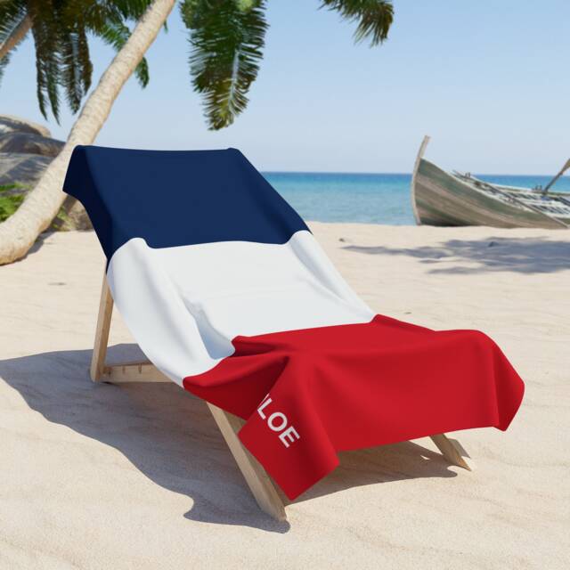 France Beach Towel, France Flag Tovel, Of France, Beach Country Gift, Gift - image 1