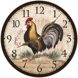 Rustic Rooster Wall Clock - thumbnail 1