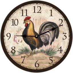 Rustic Rooster Wall Clock - thumbnail 2