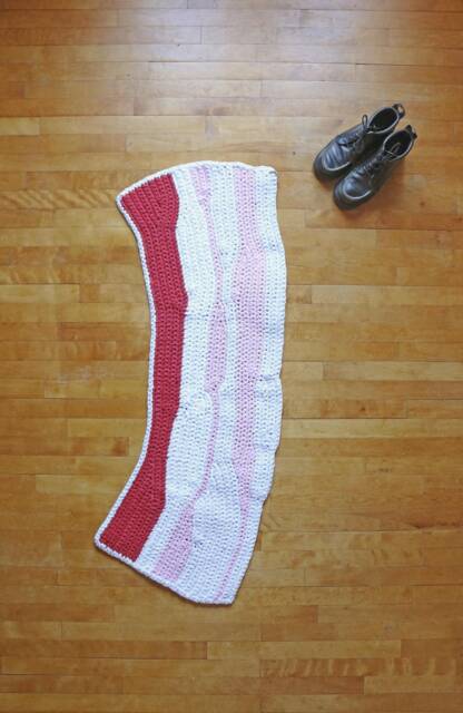 Handmade Bacon Rug - Ready To Ship - image 1