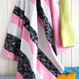 Baby Blanket, Cuddly Children's Patchwork Blanket With Flowers, Handmade By Bab-Berlin - thumbnail 4