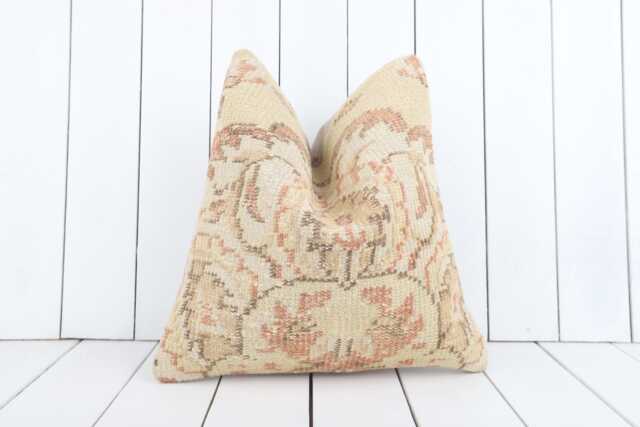 16x16 Vintage Turkish Kilim Pillow Bohemian Cushion Cover - image 1