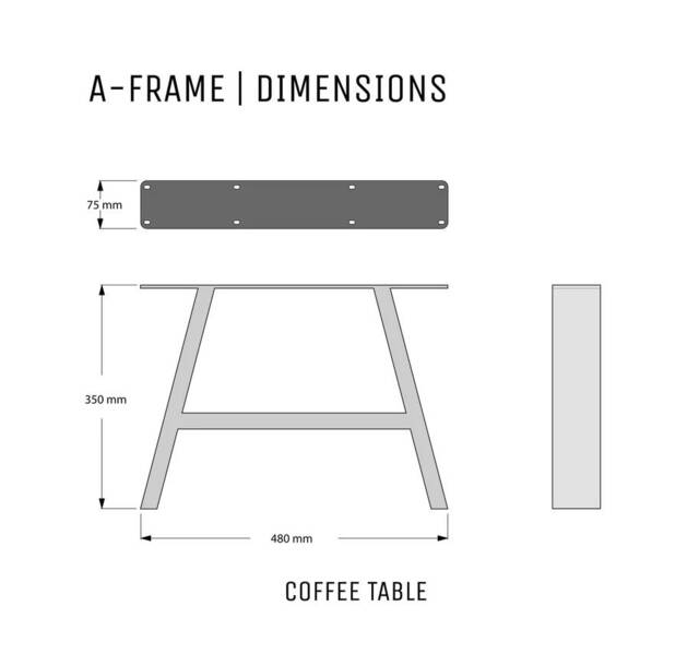 Industrial Steel Table Legs A Frame, Heavy-Duty Metal, Diy For Dining Table, Desk, Coffee Bench - Set Of 2 - image 1