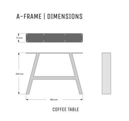 Industrial Steel Table Legs A Frame, Heavy-Duty Metal, Diy For Dining Table, Desk, Coffee Bench - Set Of 2 - thumbnail 1
