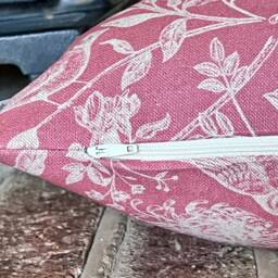 1532. Nigella Soft Red - Linen Look 100% Cotton Cushion Cover, Various Sizes - thumbnail 2