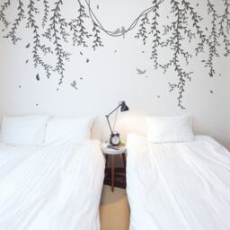 Hanging Branches With Birds Wall Stickers, Hanging Vines, Living Room Decals, Nursery Wall Sticker - thumbnail 1
