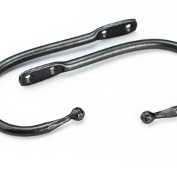 Hand Forged Iron Curtain Tie Backs - Ball End Style, Pair - thumbnail 2