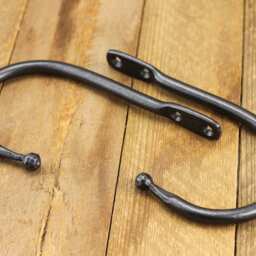 Hand Forged Iron Curtain Tie Backs - Ball End Style, Pair - thumbnail 3