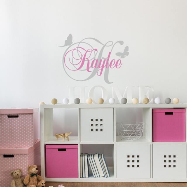Personalized Butterfly Name Wall Decal Girls Nursery Decor Ww51 - image 1