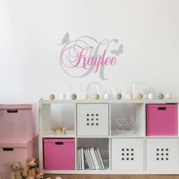 Personalized Butterfly Name Wall Decal Girls Nursery Decor Ww51 - thumbnail 1
