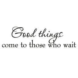 Vwaq Good Things Come To Those Who Wait Wall Decal Sayings Patience Quotes - thumbnail 2