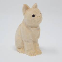 Cat Wooden Figurine Diy Kit - Hand-Carved Unpainted Pet Animal Decor - thumbnail 3