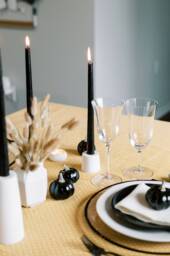 Small Cylinder Concrete Modern White Taper Candle Holder
