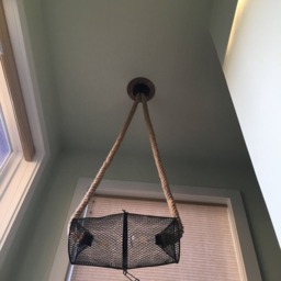 Minnow Trap Horizontal Pendant Light With Rope & Two Bulbs - thumbnail 4