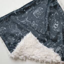 Dream Lovie. Security Blanket. Personalized Lovey. Faux Fur Animal Constellations. Mini Baby Minky Shower Gift - thumbnail 3