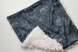Dream Lovie. Security Blanket. Personalized Lovey. Faux Fur Animal Constellations. Mini Baby Minky Shower Gift - thumbnail 1