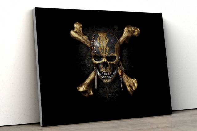 Pirate Skull & Crossbones Large Canvas Art Custom Print Gift A0 A1 A2 A3 A4 - image 1