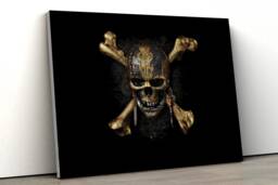 Pirate Skull & Crossbones Large Canvas Art Custom Print Gift A0 A1 A2 A3 A4 - thumbnail 1