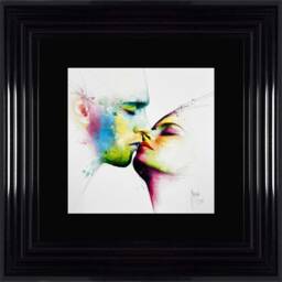 Patrice Murciano Wall Art - Le Baiser Framed Print With Border - 55cm X 55cm Choice Of Frame Colour - thumbnail 1