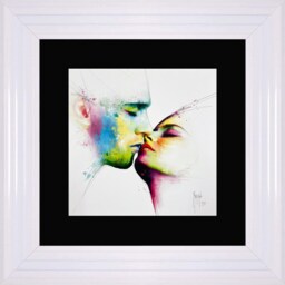 Patrice Murciano Wall Art - Le Baiser Framed Print With Border - 55cm X 55cm Choice Of Frame Colour - thumbnail 4