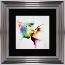 Patrice Murciano Wall Art - Le Baiser Framed Print With Border - 55cm X 55cm Choice Of Frame Colour - thumbnail 3