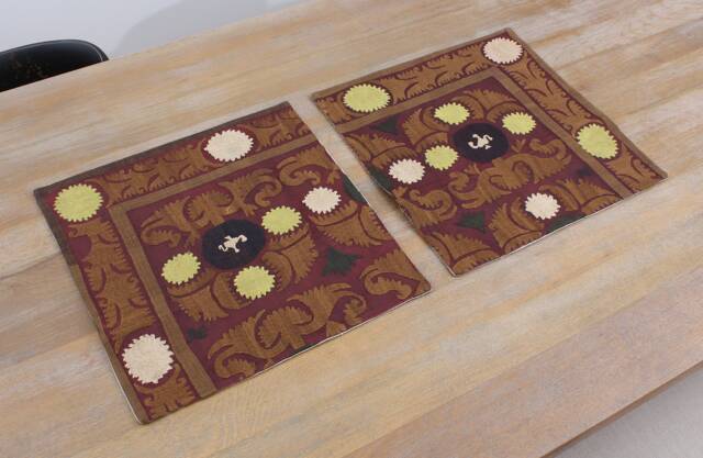 Set Of 2 Pcs, Suzani Pillow Cover, Uzbek Pillow, 18.11 - image 1