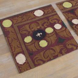 Set Of 2 Pcs, Suzani Pillow Cover, Uzbek Pillow, 18.11 - thumbnail 2