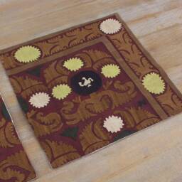 Set Of 2 Pcs, Suzani Pillow Cover, Uzbek Pillow, 18.11 - thumbnail 3