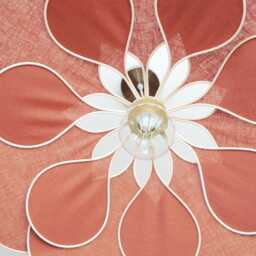 9. 14-Petal Linen & Rattan Flower Pendant Light - Chandelier Lamp Wall Handmade - thumbnail 3