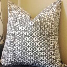 Spa Blue Pillow Cover, Block Printed Pillow, Cushion Covers, Decorative Throw Pillows, Light Covers, Indian Pillows - thumbnail 2