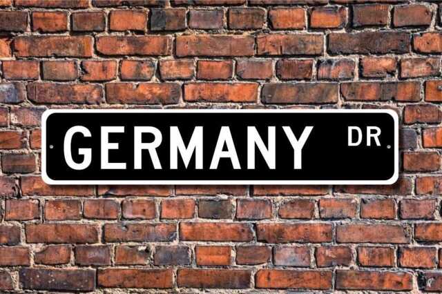 Germany Sign, Wall Decor, Gift, Souvenir Keepsake, Custom Street Quality Metal Sign - image 1