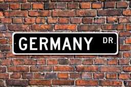 Germany Sign, Wall Decor, Gift, Souvenir Keepsake, Custom Street Quality Metal Sign - thumbnail 1