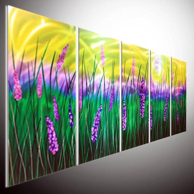 Abstract Metal Wall Art Sculpture Modern Floral Painting By Tomuk - image 1