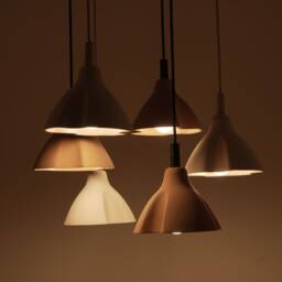 Clean Form Ceramic Scoop Chandelier For Modern Architectural Spaces - Naaya Scoop - thumbnail 2