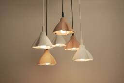Clean Form Ceramic Scoop Chandelier For Modern Architectural Spaces - Naaya Scoop - thumbnail 1