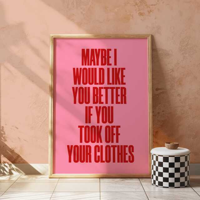 If You're Too Shy Let Me Know The 1975 Wall Art Print Feminist Slogan Poster - image 1