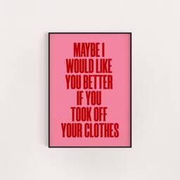 If You're Too Shy Let Me Know The 1975 Wall Art Print Feminist Slogan Poster - thumbnail 2