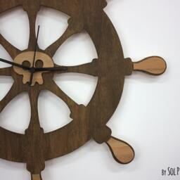 Ship's Wheel - Wooden Wall Clock - thumbnail 2