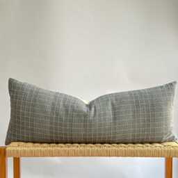 Gray Dot Block Print Mudcloth Hmong Pillow Case - thumbnail 1