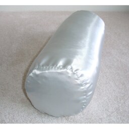 Satin Bolster Pillow Cover 6x16 Light Grey Neck Roll Cylinder Round Scatter Throw Cushion Sham Case Silver Gray Luxury Bed Bedroom - thumbnail 2
