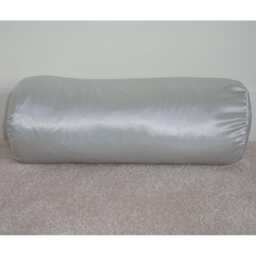 Satin Bolster Pillow Cover 6x16 Light Grey Neck Roll Cylinder Round Scatter Throw Cushion Sham Case Silver Gray Luxury Bed Bedroom
