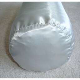 Satin Bolster Pillow Cover 6x16 Light Grey Neck Roll Cylinder Round Scatter Throw Cushion Sham Case Silver Gray Luxury Bed Bedroom - thumbnail 3