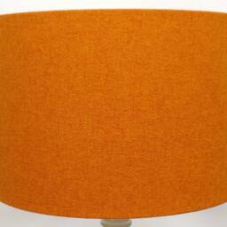 Orange Lampshade UK Made Retro Lamp Shade Vintage Textured Linen Orange Drum Lampshade - thumbnail 3
