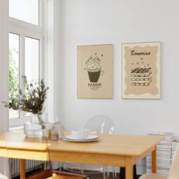 Poster Caff?? Con Panna, Coffee Illustration, Drink, Caf??, With Cream, Italian Food Kitchen Print Art Playful - thumbnail 2