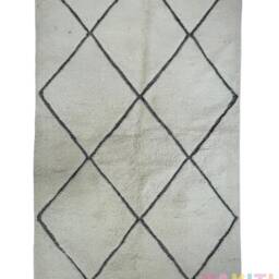 Black & White Rug - Home Decor Moroccan Handmade Rug- Wool Made To Order Custom Berber Style- Fast Shipping Shag Area Rug - thumbnail 3