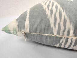 Ikat Pillow, Hand Woven Pillow Cover 514-1Aa1, Throw Pillows, Designer Decorative Accent Pillows - thumbnail 3